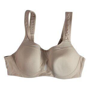 Wacoal Lindsey Contour Underwire Sports Bra Tan 38C Full Cover Seamless 853209
